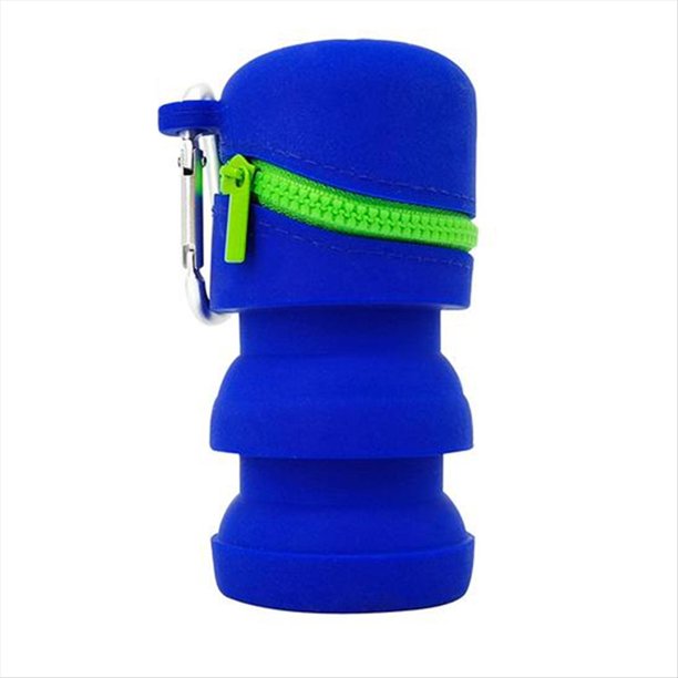 Caja para Moscas de Pesca con Mosca, Plegable, de Silicona, con Cremallera, Portátil, Multifuncional, con Anzuelo, Accesorios de Pesca, Color Azul.
