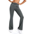 thumbnail image 6 of Gamivast Yoga Pants with Pockets for Women Bootcut High Waist Stretchy Flare Yoga Pants Gym Sport Workout Pants Exposed Stitching Athletic Running, 6 of 8