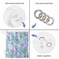 thumbnail image 5 of Watercolor Monstera Palm Leaf Bathroom Shower Curtains with 12 Hooks Polyester Waterproof Shower Curtain for Stalls and Bathtubs Tropical Floral Jungle Decorative Bathroom Curtain 54x78 Inches, 5 of 9