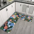 thumbnail image 2 of Pioneer Flower Floral Print Pattern Kitchen Rugs Sets Of 2,Anti Fatigue Kitchen Mat Rugs Non Slip Washable,Decorative Kitchen Floor Mats for Kitchen,Sink,Laundry,17"x30"+17"x47", 2 of 7