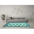 thumbnail image 3 of Ahgly Company Indoor Rectangle Persian Light Blue Traditional Area Rugs, 4' x 6', 3 of 4
