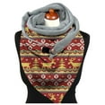 thumbnail image 3 of Womens Warm Scarf Christmas Print Button Soft Wrap Casual Scarves Shawls, 3 of 6