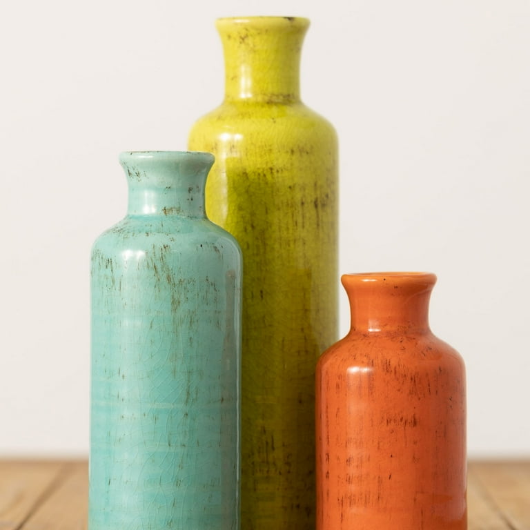 Miniature Stem vase - orange juice bottle