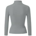 thumbnail image 5 of Sweaters for Women,High Neck Pullover Soft Turtleneck Top Warm Knit Blouse Comfortable Long Sleeve Shirt For Winter,Womens Sweaters,Grey,ONE SIZE, 5 of 5