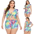 thumbnail image 1 of Maillots de Bain String pour Femmes Grande Taille Rayé Maillot de Bain une Pièce Bikini Tenue de Plage Maillot de Bain une Pièce pour Femmes en Liquidation, 1 of 8