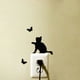 thumbnail image 4 of Injueey Pegatinas de pared de fondo de gato y mariposa ambiental, calcomanías de póster, papel tapiz, decoración de sala de dibujo para dormitorio Decoración del hogar Injueey JJ11602-00, 4 of 6