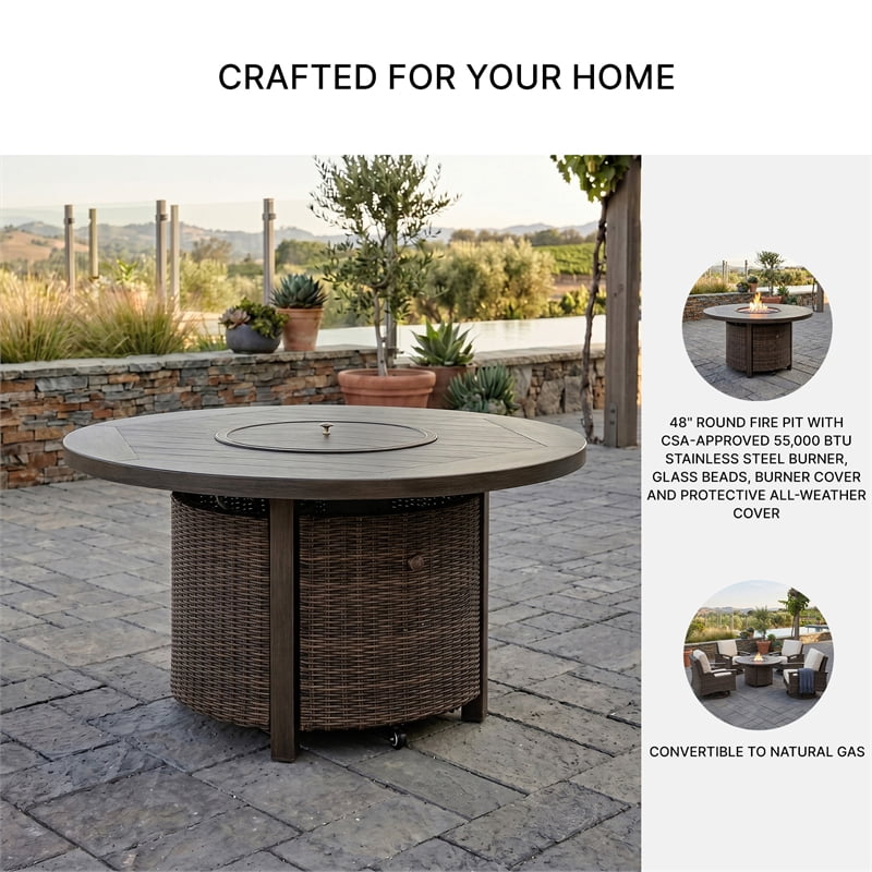 Signature Design by Ashley Cattail Foam Fire Pit Table