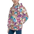thumbnail image 2 of Salouo Watercolor Owl Pattern Hoodie Sweatshirt for Youth, Fall Pullover Hoodie Sweatshirt Long-Sleeve Pullover Hooded Sweatshirt-X-Large, 2 of 6