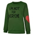 thumbnail image 4 of Honeeladyy Sales Online I'm not for everyone women trendy Letter printing Crewneck Long Sleeve Love Pattern sweatshirt pullover Top women Costumes, 4 of 9
