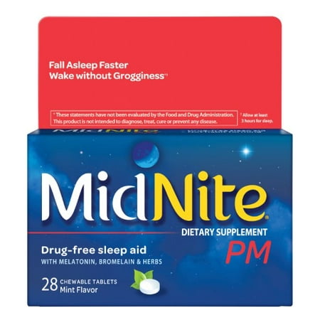Midnite PM Drug-Free Sleep Aid, Chewable Tablets