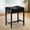 Black & Black, variant on Vanity Stool, Saddle Seat Makeup Stool Chair with Metal Leg, U-Shaped Teddy Velvet Ottoman Foot Rest Stool, Small Square Chairs Under Desk for Vanity, Modern Makeup Bench White