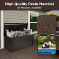 thumbnail image 4 of Pure Garden 113-Gallon Outdoor Storage Box - Durable Resin Deck Box, Brown, 4 of 9