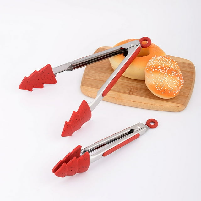 Kitchen Tongs For Cooking Heat Tongs With Silicone Tip Stainless Steel Handle For Cooking Baking And BBQ Snack Bag Clips Set Frosting Bag Clips Bag Clips Heavy Duty Bag for Food Fridge Clips