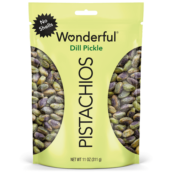 Wonderful Pistachios No Shells Dill Pickle Nuts, 11 Ounce Bag