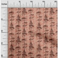 thumbnail image 2 of oneOone Georgette Viscose Pink Salmon Fabric Tropical Tree Fabric For Sewing Printed Craft Fabric By The Yard 42 Inch Wide, 2 of 4