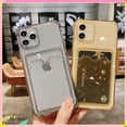 thumbnail image 4 of transparente a prueba de golpes caso del teléfono para iphone 11 12 13 pro max x xs xr se 2020 7 8 plus coque moda ranuras de tarjeta suave tpu cubierta trasera, 4 of 4
