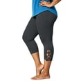 thumbnail image 4 of Ghalytn Plus Size Capri Leggings Women L-5XL, Elastic Waist Cropped Pants with Lace Hem, 4 of 6