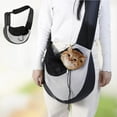 thumbnail image 4 of Portador De Mascotas Manos Libres, Correa Acolchada Ajustable, Bolso De Hombro Transpirable, Cinturón De Transporte De Bolsillo Frontal Para Perros Pequeños Y Gatos Advancent PT001530-02, 4 of 7
