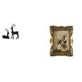 thumbnail image 1 of Estatua de reno,Estatua de reno negro,decoración del hogar,arte y artesanía,Marco de fotos,Marco de fotos ornamentado Marco barroco antiguo,Marco de fotos de pared para decoración del hogar, 1 of 8