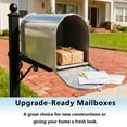thumbnail image 4 of 4W Rural Mailboxes Galvanized Steel,Jumbo Size,Post-Mount Mailbox in Gray, 4 of 9