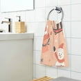 thumbnail image 3 of Yayeee 100% Cotton Hand Towels for Bathroom 16" x 28" Soft Absorbent Kitchen Towel, Pink Christmas Santa, 3 of 7