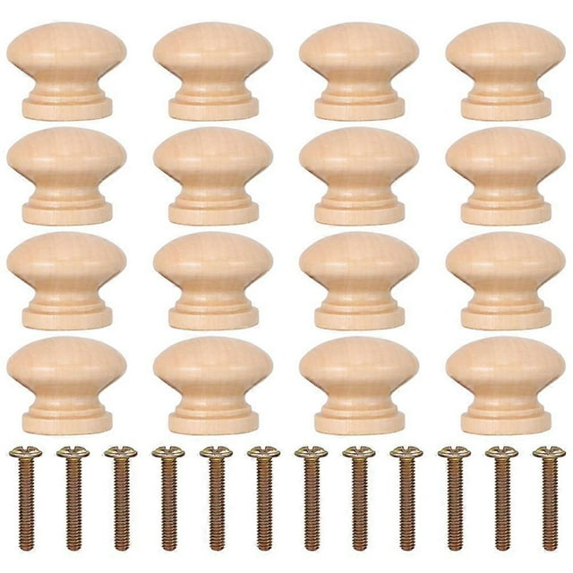 16 Pcs Drawer Pulls Wooden Furniture Knobs Vintage Cabinet Knob Cabinet Hardware Round Cabinet Pulls Dresser Handles Pulls