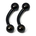 thumbnail image 2 of Pair of Curved Barbells Micro Size 16G - 1/4" w/ 3mm Ball Eyebrow Rook Tragus, 2 of 10
