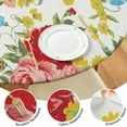 thumbnail image 4 of Romantic Rose & Peony Round Elastic Tablecloth Waterproof Fitted Cover with Sunflower & Daisy Floral, 4 of 5