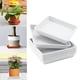 thumbnail image 5 of 10 posavasos para plantas, cuencos para plantas, bandeja de drenaje cuadrada liviana para macetas. Blanco, 5 of 8