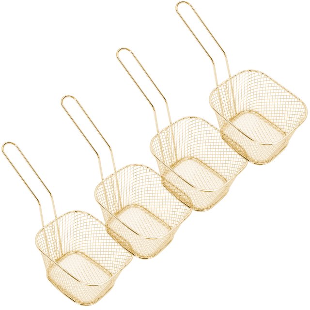 STAINLESS STEEL FRYING NET BASKET COOKING STRAINER SQUARE SHAPE FRYING FOR VARIOUS COOKING FUNCTIONS