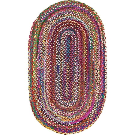 Faux Braided Rug - Unique Loom Braided Chindi Rug
