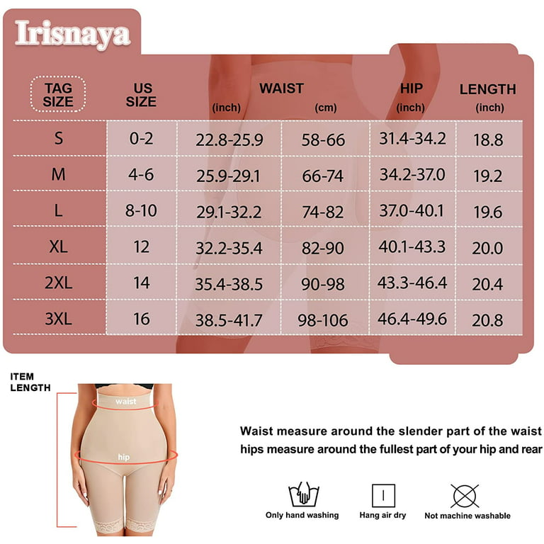 Irisnaya Women's Butt Lifter Shapewear Tummy Control Panties Hi- Waist  Trainer Seamless Body Shaper Booty Shorts Hip Enhancer Bodice Briefs(Beige