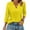#097 Yellow, variant on Prdecexlu Women's 2025 3/4 Length Sleeve V-Neck Collared Tops Summer Business Casual Work Polo Shirts Loose Fitted Tees Green S