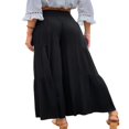 thumbnail image 4 of POINTERTECK Pantalons Larges Amples pour Femmes Taille Haute Couleur Unie Coupe Décontractée Plissée, 4 of 7