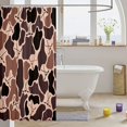 thumbnail image 3 of Manfei Farmhouse Camo Shower Curtain 72Wx84L, Vintage Ice Hockey Bathroom Shower Curtain, Burly Wood, 3 of 5