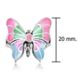 thumbnail image 3 of Exotic Graceful Butterfly Multi-Color Shell Inlay Sterling Silver Ring-9, 3 of 5