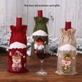 thumbnail image 3 of Cateissary Funda para botella de vino, funda con cordón de Navidad, fundas universales para champán, ropa de de comedor, accesorios de Kits de decoración para fiestas Muñeco de nieve/Verde, 3 of 6