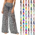 thumbnail image 1 of Pincandy Women See Through Sheer Mesh Pants Beach Swimsuit Bikini Bottom Cover up Party Club Elastic High Waist Wide Leg Pants, 1 of 7