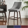 thumbnail image 3 of iNSPIRE Q Sasha Espresso Barrel Back Counter Stools (Set of 2)  Modern, 3 of 5