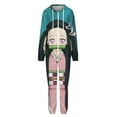 thumbnail image 4 of Demon Slayer Nezuko Unisex Onesie Pajamas Zipper Jumpsuit Hooded One Piece Sleepwear for Family Mens Womens, 4 of 8