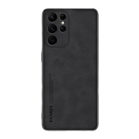 Decase for Samsung Galaxy S24 Ultra,Samsung S24 Ultra Slim Case Premium PU Leather Hybrid Scratch-resistant Phone Cover with Camera Lens Protector,Business Lightweight Case for Galaxy S24 Ultra,Black