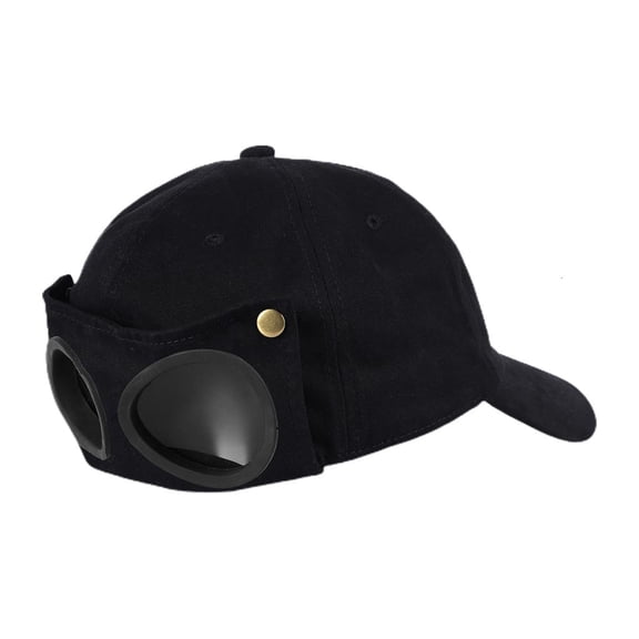 Giaone Baseball Hat with Goggles Sunglasses Hat Hip Hop Hats Pilot Baseball Hat