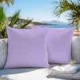 thumbnail image 4 of Minimalist Solid Color Outdoor Pillow Covers Pack of 2 Pure Lavender Purple Simple Waterproof Throw Pillow Covers Decorative Cushion Cases for Patio Garden Tent Balcony Couch 20x20 inch, 4 of 8