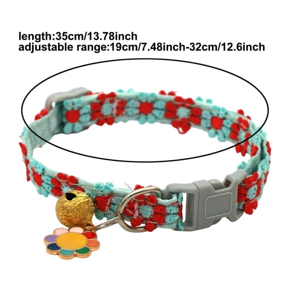 Pet Collars Category Breakaway Cat Collar with Pendant Adjustable Safe Neck Ring for Small Cats Everyday Indoor Outdoor Use with Lightweight -Style Material, 35 cm, Red