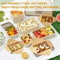 thumbnail image 7 of Disposable Take Out Food Container(3 Compartment), 30 Pack 50 oz Paper Brown To Go Kraft Boxes, Microwaveble, Leak-Resistant for Restaurant, Home, Picnic, 7 of 7