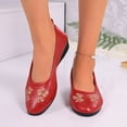 thumbnail image 6 of Bkhluea Women Floral Perforated Wedge Flats Slip On Comfortable Footwear For Office Work Daily Casual Outdoor Activities, 6 of 7