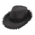 thumbnail image 1 of LinYooLi Sun Hat Men's Summer Sun Block Jazz Cap Solid Color Breathable Straw Woven Top Hat Outdoor Sun Hat, 1 of 6