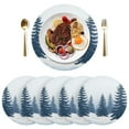 thumbnail image 3 of Ryvnso Trees Forest Landscape Round Plate Mats Dining Table Placemat 1 Piece for Holiday Decoration, 3 of 7