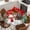 Red, variant on Red Christmas Round Tablecloth, Fitted Table Cover with Elastic for 55"-60" Round Tables, Xmas Trees Snowman Elk Snowflake Table Cloth Outdoor Indoor Dinning Party Waterproof Tablecloths