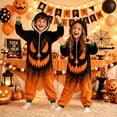 thumbnail image 2 of Halloween Boy's Onesie, Hooded Zipper Jumpsuit, Matching Family Elastic Loungewear for Halloween, 2 of 8